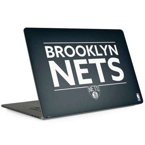 NBA Brooklyn Nets Standard - Black MacBook Skins