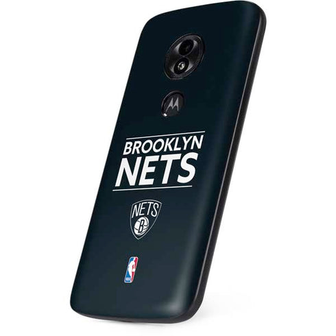 NBA Brooklyn Nets Standard - Black Moto E5 Play Skin