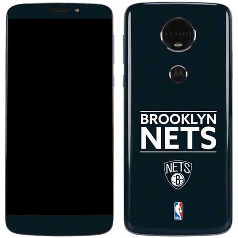 NBA Brooklyn Nets Standard - Black Moto E5 Plus Skin