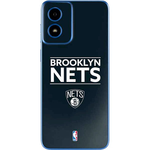 NBA Brooklyn Nets Standard - Black Moto G Play 4G (2024) Skin