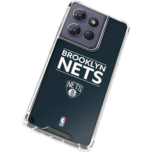 NBA Brooklyn Nets Standard - Black Moto G Play 5G (2025) Clear Case