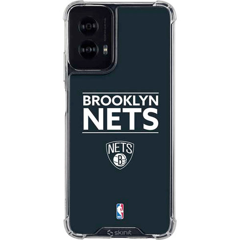 NBA Brooklyn Nets Standard - Black Moto G Power 5G (2024) Clear Case
