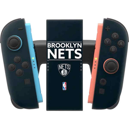 NBA Brooklyn Nets Standard - Black Nintendo Switch 2 (2025) Joy-Con Controller Skin