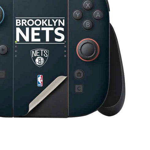 NBA Brooklyn Nets Standard - Black Nintendo Switch 2 (2025) Joy-Con Controller Skin