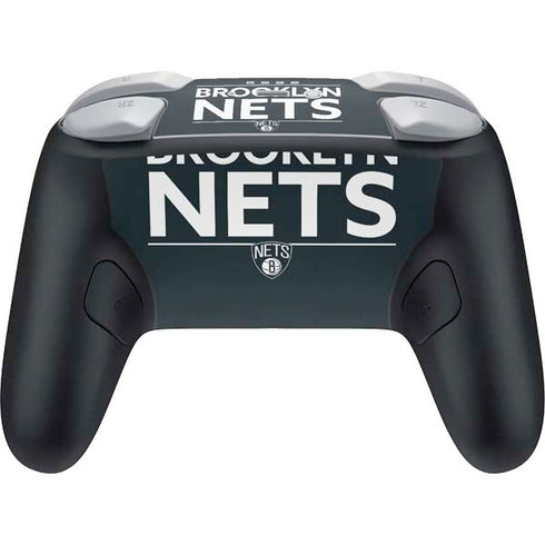 NBA Brooklyn Nets Standard - Black Nintendo Switch 2 (2025) Pro Controller Skin