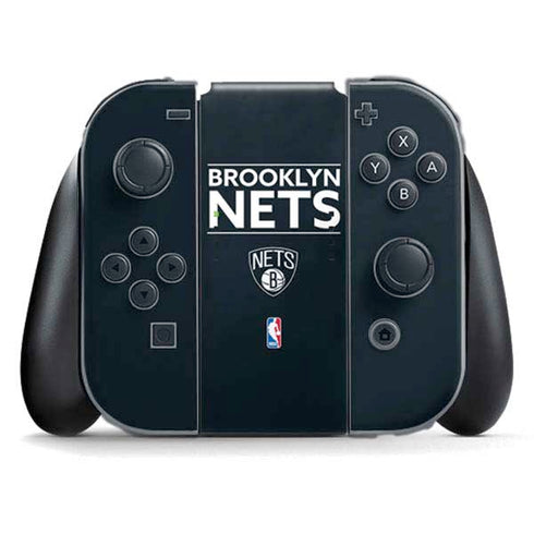 NBA Brooklyn Nets Standard - Black Nintendo Switch (2017-2021) Joy-Con Controller Skin
