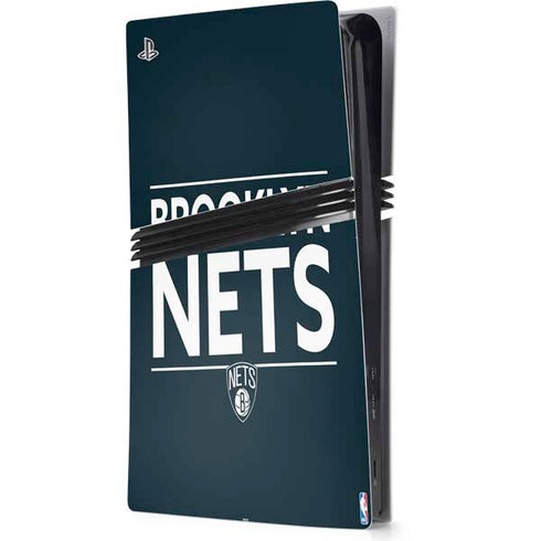 NBA Brooklyn Nets Standard - Black PS5 Pro Console Skin