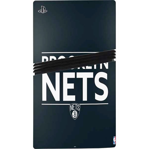 NBA Brooklyn Nets Standard - Black PS5 Pro Console Skin