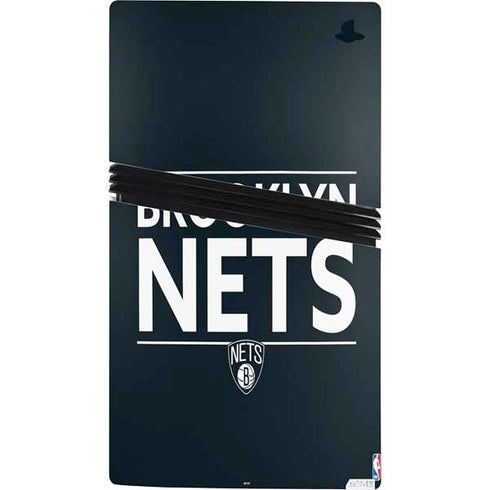 NBA Brooklyn Nets Standard - Black PS5 Pro Console Skin