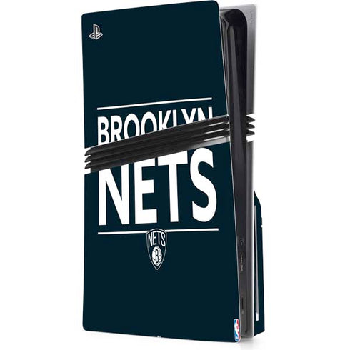 NBA Brooklyn Nets Standard - Black PS5 Pro Disk Console Skin