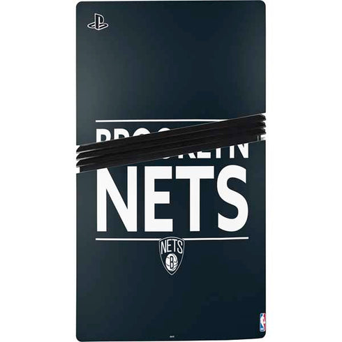 NBA Brooklyn Nets Standard - Black PS5 Pro Disk Console Skin