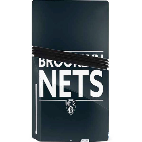 NBA Brooklyn Nets Standard - Black PS5 Pro Disk Console Skin