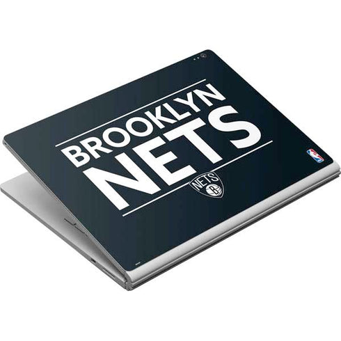 NBA Brooklyn Nets Standard - Black Surface Book Skin