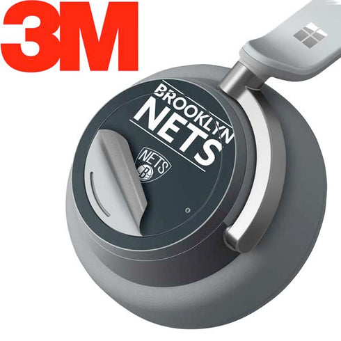 NBA Brooklyn Nets Standard - Black Surface Headphones Skin