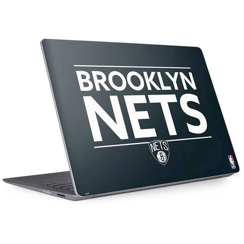 NBA Brooklyn Nets Standard - Black Surface Laptop 2 Skin