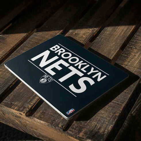 NBA Brooklyn Nets Standard - Black Surface Laptop 2 Skin