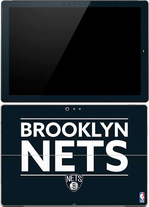 NBA Brooklyn Nets Standard - Black Surface Pro (2017) Skin