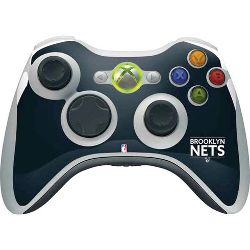 NBA Brooklyn Nets Standard - Black Xbox 360 Wireless Controller Skin
