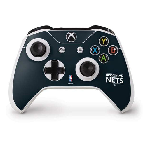 NBA Brooklyn Nets Standard - Black Xbox One S Controller Skin