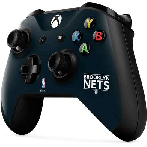 NBA Brooklyn Nets Standard - Black Xbox One X Controller Skin