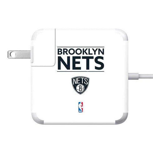 NBA Brooklyn Nets Standard - White 85W Power Adapter (15 and 17 inch MacBook Pro Charger) Skin