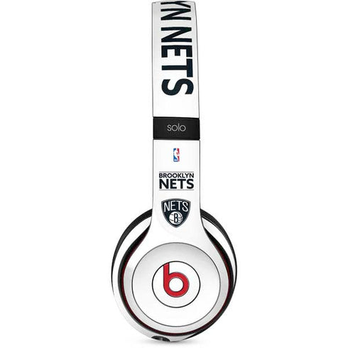 NBA Brooklyn Nets Standard - White Beats Solo 3 Wireless Skin