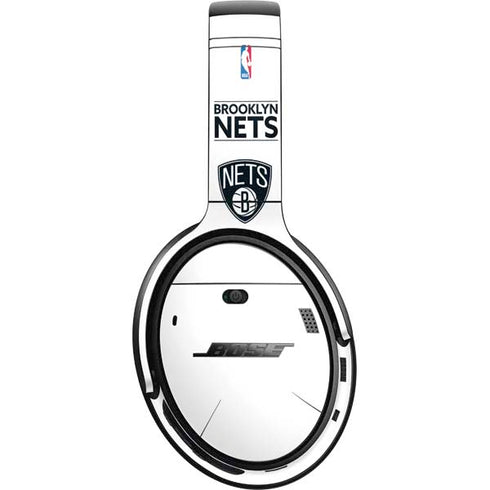 NBA Brooklyn Nets Standard - White Bose QuietComfort 35 Headphones Skin