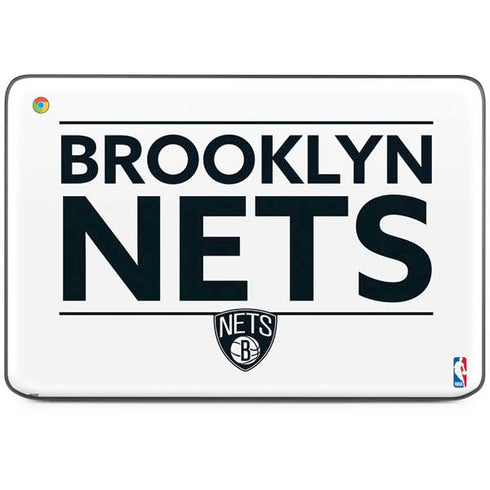 NBA Brooklyn Nets Standard - White HP Chromebook Skin