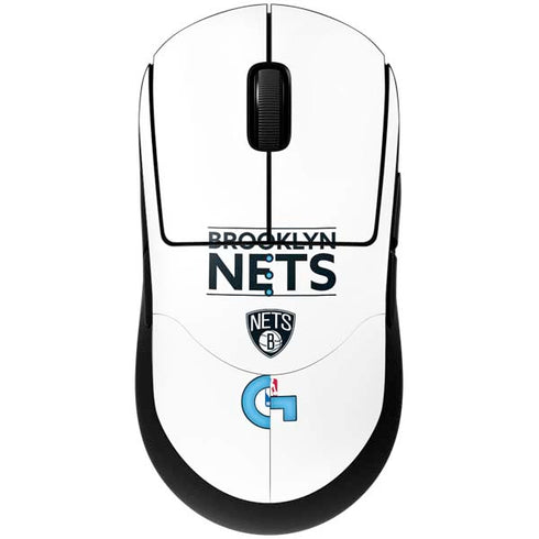 NBA Brooklyn Nets Standard - White G Pro Wireless Gaming Mouse Skin