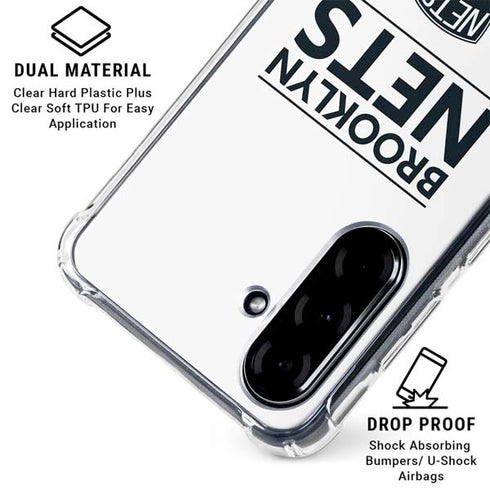NBA Brooklyn Nets Standard - White Galaxy A36 5G Clear Case