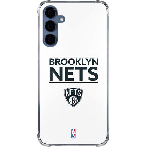NBA Brooklyn Nets Standard - White Galaxy A55 5G Clear Case