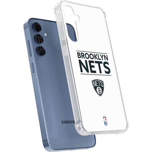 NBA Brooklyn Nets Standard - White Galaxy A55 5G Clear Case