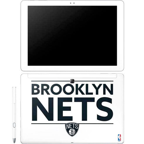 NBA Brooklyn Nets Standard - White Galaxy Book 12in Skin