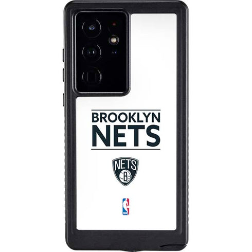 NBA Brooklyn Nets Standard - White Galaxy S24 Ultra Waterproof Case