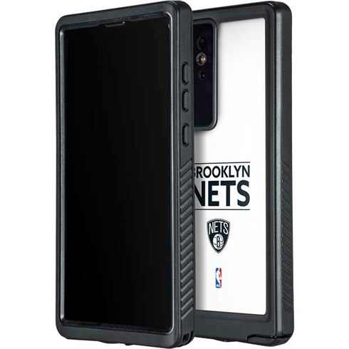 NBA Brooklyn Nets Standard - White Galaxy S24 Ultra Waterproof Case