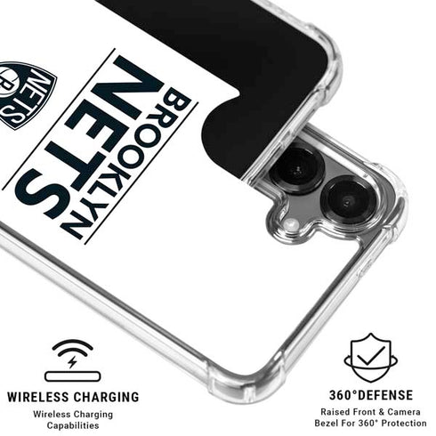 NBA Brooklyn Nets Standard - White Galaxy S26 Clear Case