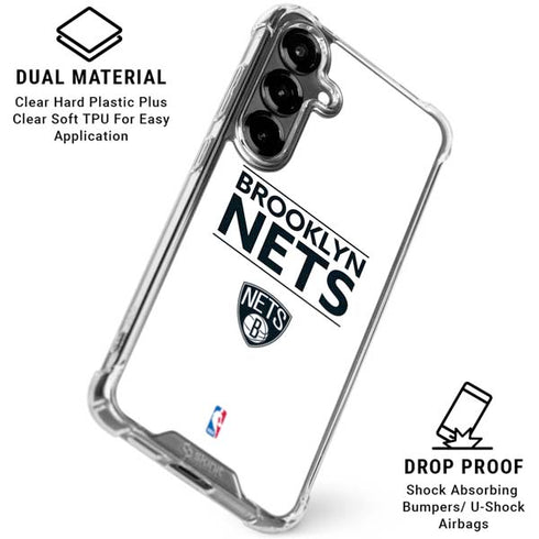 NBA Brooklyn Nets Standard - White Galaxy S26 Clear Case