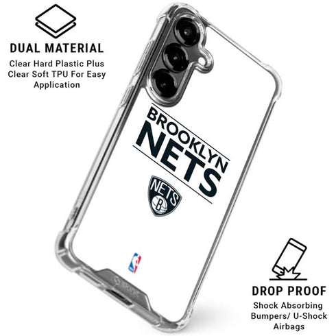 NBA Brooklyn Nets Standard - White Galaxy S26 Plus Clear Case