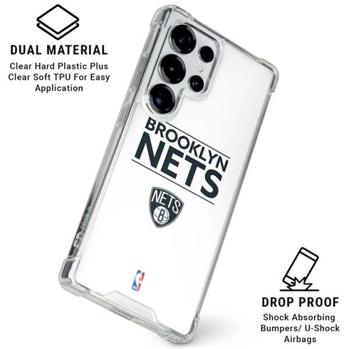 NBA Brooklyn Nets Standard - White Galaxy S26 Ultra Clear Case