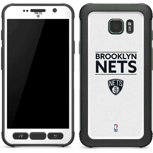NBA Brooklyn Nets Standard - White Galaxy S7 Active Skin