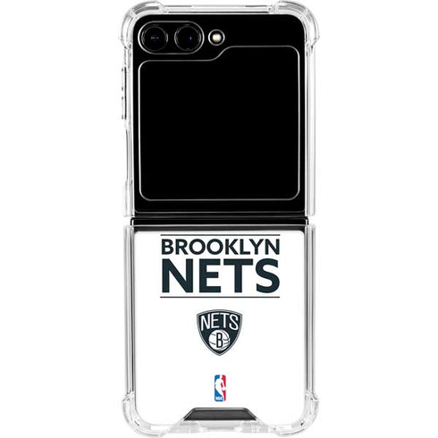 NBA Brooklyn Nets Standard - White Galaxy Z Flip6 Clear Case