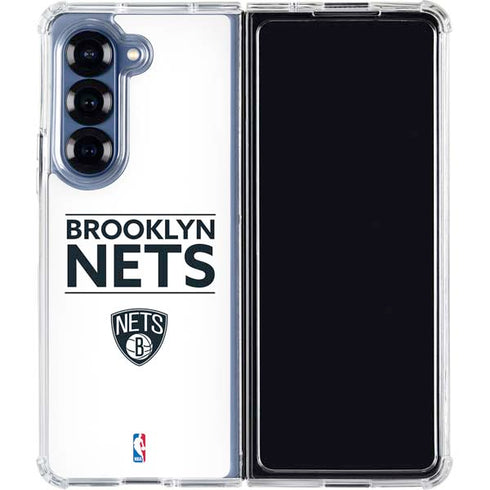 NBA Brooklyn Nets Standard - White Galaxy Z Fold6 Clear Case