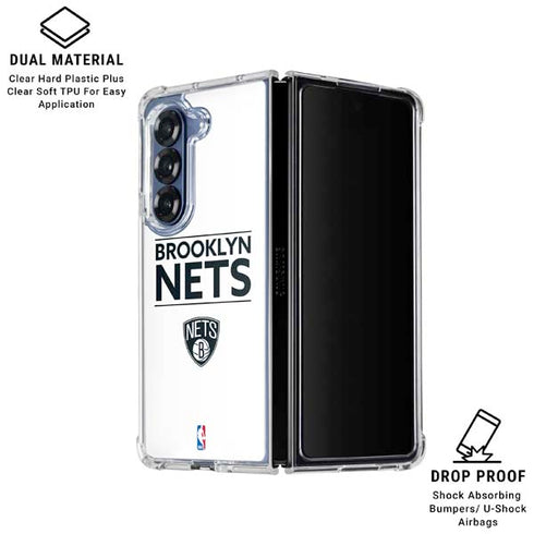 NBA Brooklyn Nets Standard - White Galaxy Z Fold6 Clear Case
