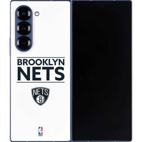 NBA Brooklyn Nets Standard - White Galaxy Z Fold6 Skin