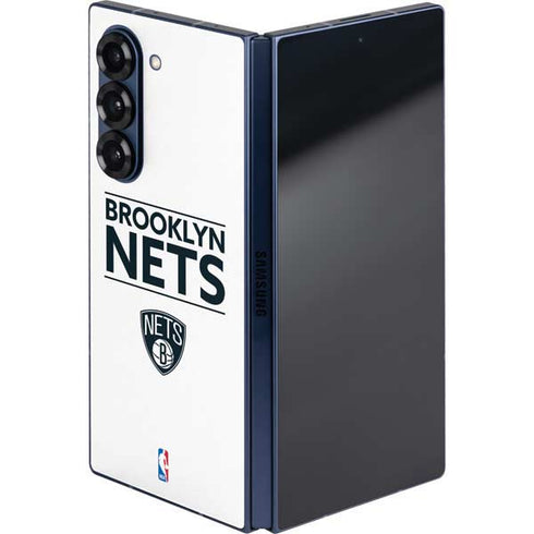 NBA Brooklyn Nets Standard - White Galaxy Z Fold6 Skin