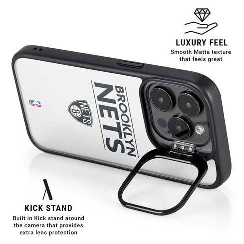 NBA Brooklyn Nets Standard - White iPhone 13 Pro Kickstand Case