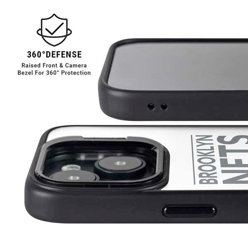 NBA Brooklyn Nets Standard - White iPhone 14 Kickstand Case