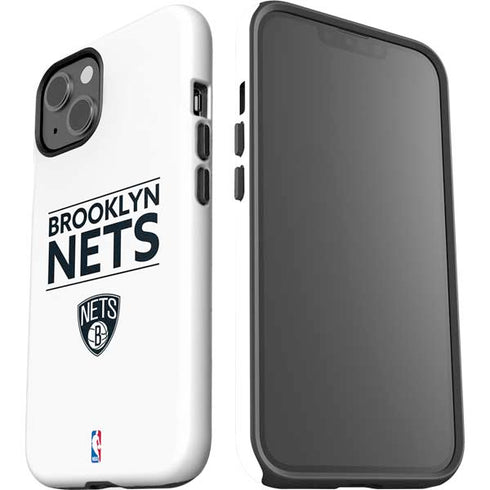 NBA Brooklyn Nets Standard - White iPhone 15 Impact Case