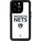 NBA Brooklyn Nets Standard - White iPhone 15 Pro Waterproof Case