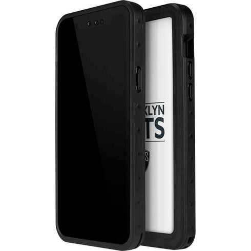 NBA Brooklyn Nets Standard - White iPhone 15 Pro Waterproof Case